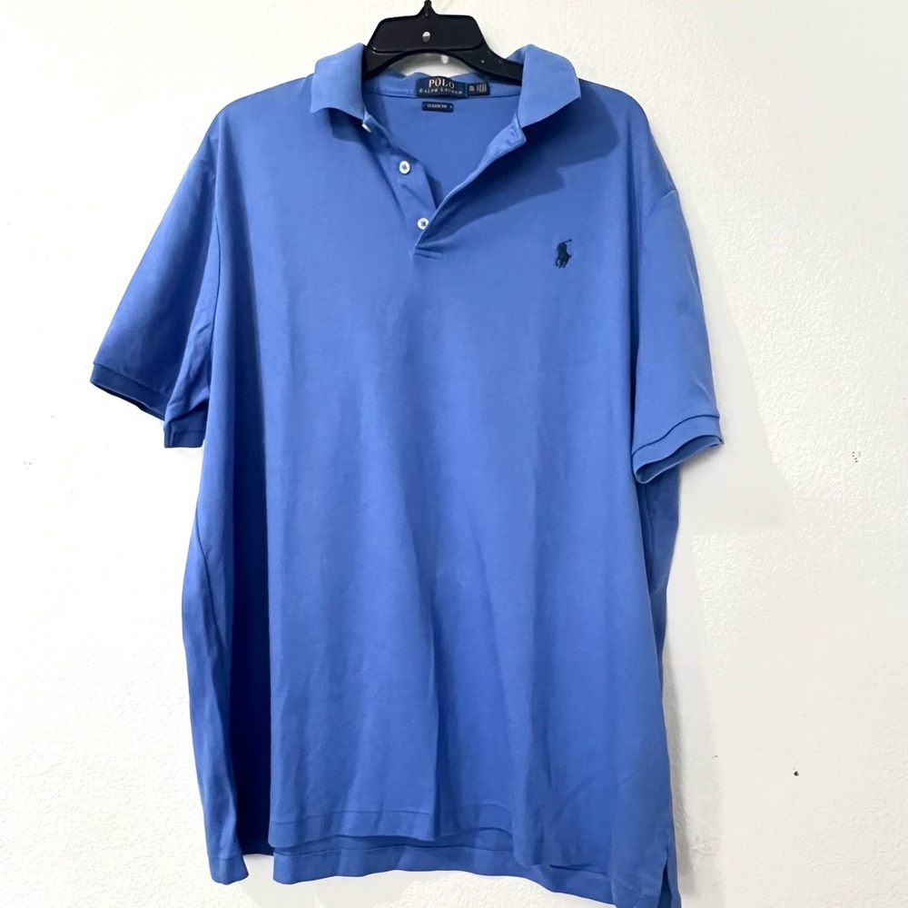 Ralph Lauren Polo Shirt in Blue with Navy Pony Logo
